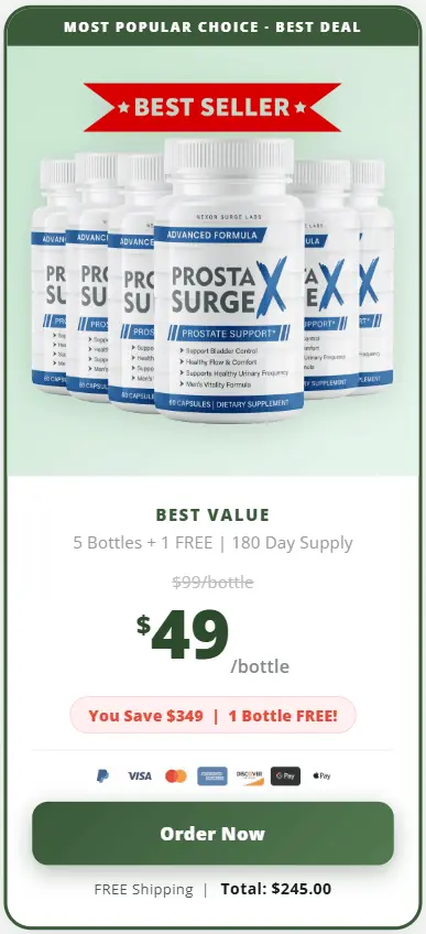 prosta surge x 6 bottles price